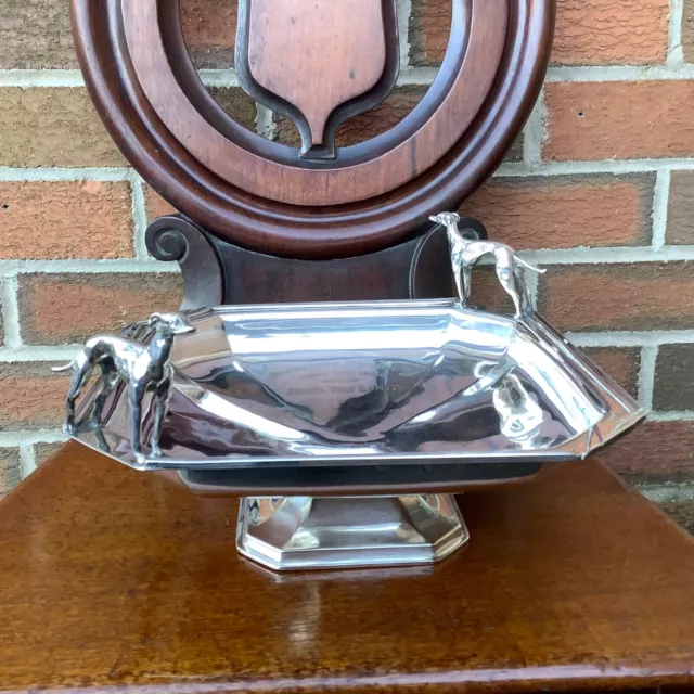 An Art Deco Silver Plated Greyhound Racing Trophy Rochester 1931