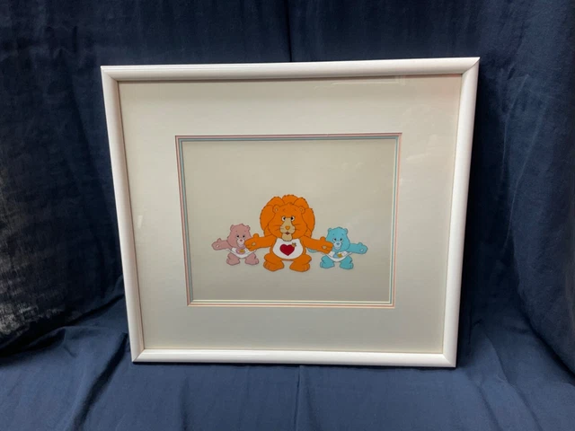 Care Bears Original Handpainted Animation Cel Hugs Tugs Braveheart Lion Vintage