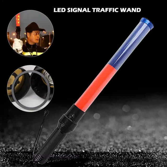 Traffic Control Road Safety Police Man LED Light Wand Warning Flashing Baton