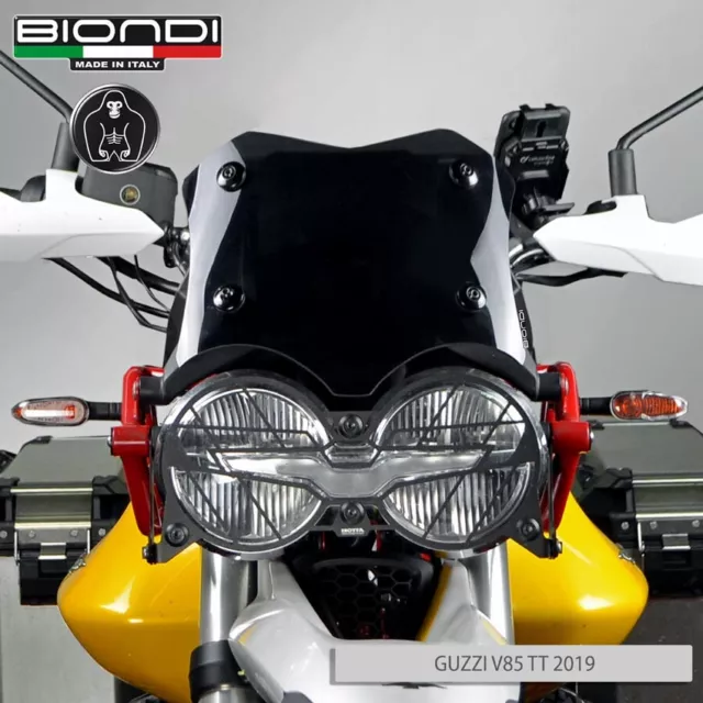 Biondi Cupolino Basso Spoiler Sportivo Fume' Scuro Per Moto Guzzi V85Tt 2019