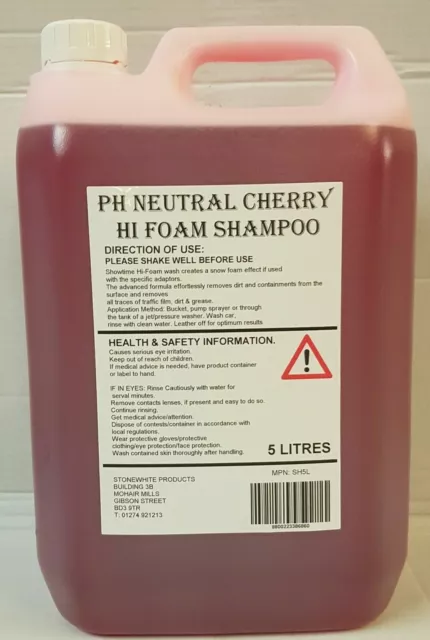 Ph Neutral Cherry Car Wash and Wax Shampoo Cleaner 5L 2