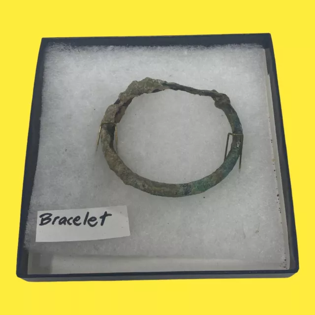 Genuine Antique Ancient Roman Celtic Bronze Bracelet Circa 100 AD - 300 AD