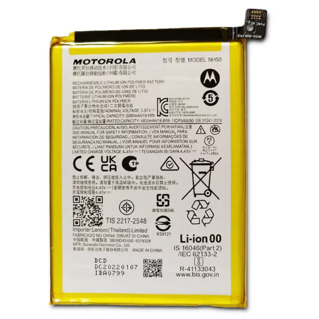 Internal Battery Pack For Motorola Moto G22 NH50 5000mAh Replacement Part UK