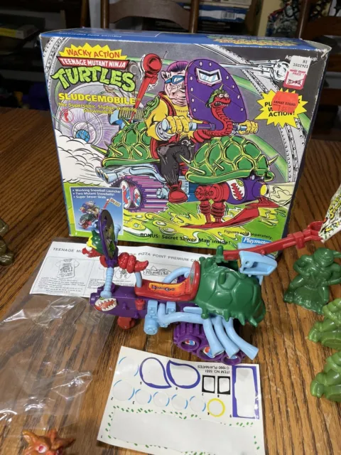 Vintage 1980s Tmnt Teenage Mutant Ninja Turtles Action Figures Vehicle Box Lot 2