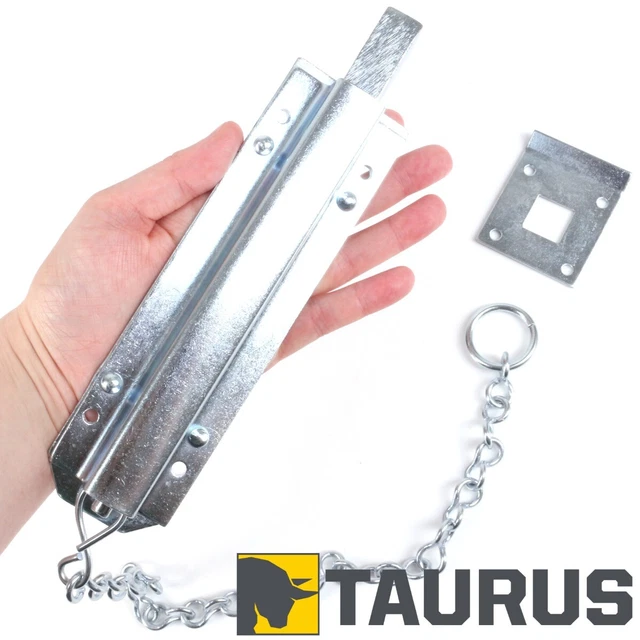 HEAVY DUTY PULL CHAIN SPRING LATCH Gate Garage Shed Barn Door Lock