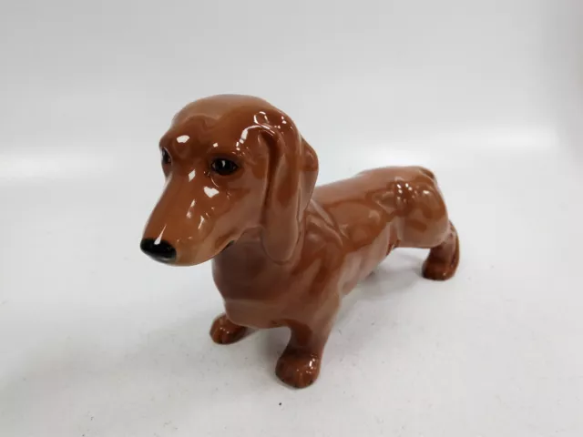 Beswick Dachshund Collectable Ornament In Brown Vintage Figurine Preowned