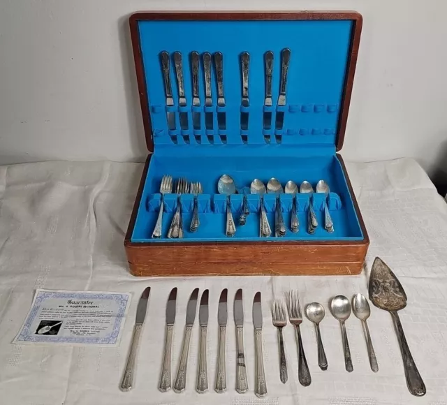 72 wm a rogers sectional oneida ltd Silver-plated Silverware And 14 Others