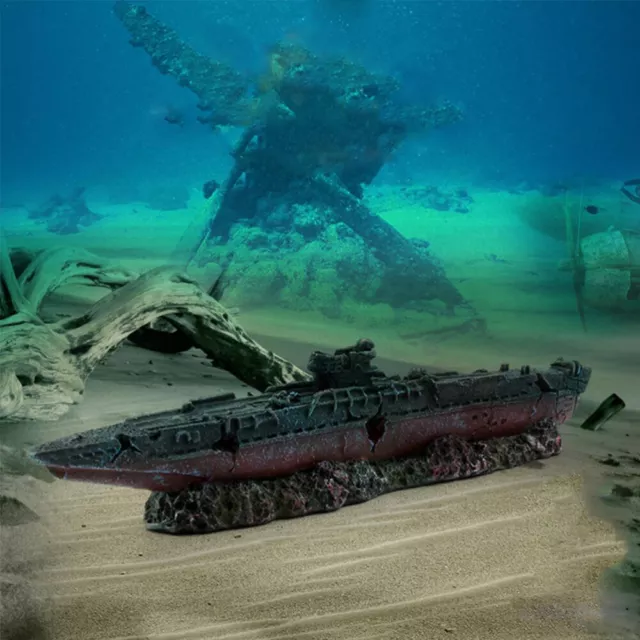 Aquarium Ornament Fish Tank Decoration Realistic Ship Underwater Shipwreck