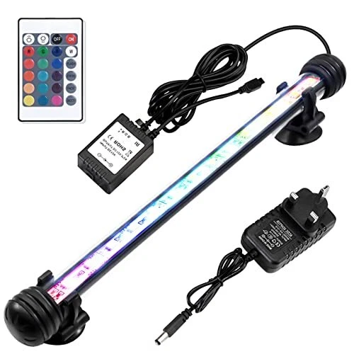 Aquarium Light Submersible Rgb Fish Tank Light With Ir Remote Control Color Chan