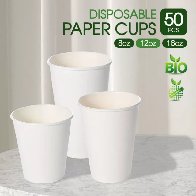 Disposable Coffee Cups 8oz 12oz 16oz Bulk Takeaway Paper Triple Wall Take Away