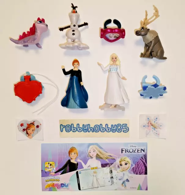 Serie Completa Disney Frozen (Vt428 - Ff534N) + 8 Bpz Kinder Italia 2023/2024