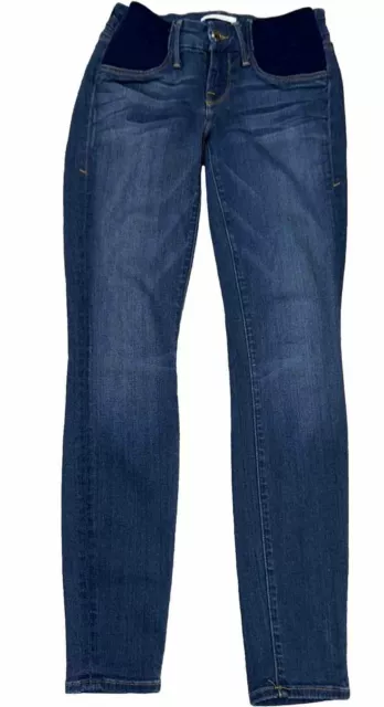 Good American Women's Maternity Blue Denim Stretch High Waisted Jeans Size 0/25