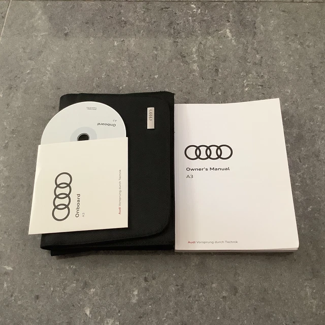 GENUINE AUDI A3 S3 Rs3 20162020 Handbook Owners Manual Wallet Pack EUR