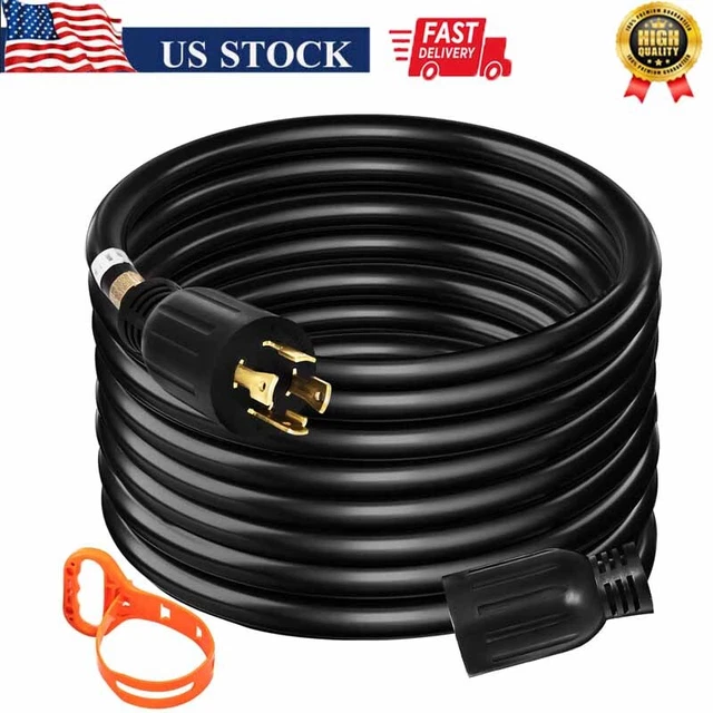20 FT GENERATOR Extension Cord 4 Wire 10 Gauge Twist Lock 30 AMP SJTW