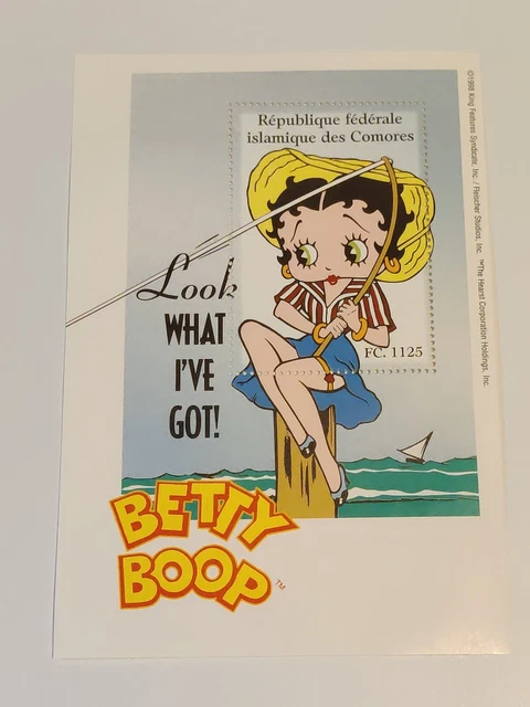 COMORO ISLANDS BETTY BOOP STAMP SHEET S/S 1998 MNH Look What I've Got