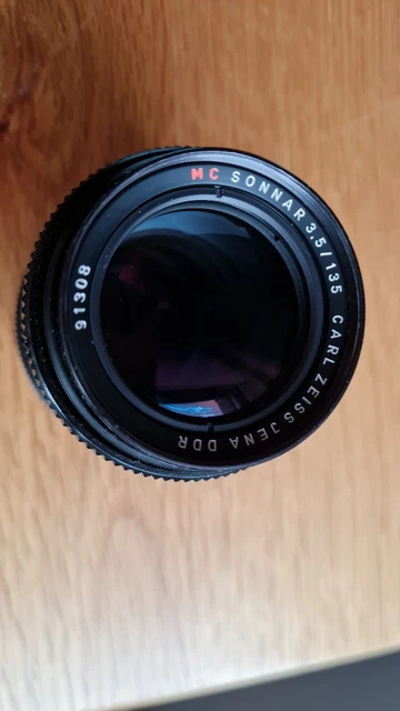 CARL ZEISS JENA Objektiv - DDR Sonnar MC 3,5/135 Red M42 (91308) 2