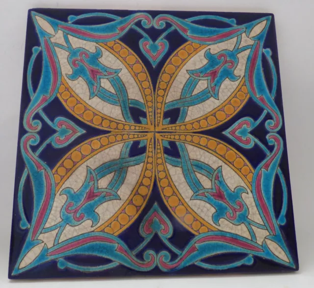 Beautiful extremly rare Art Nouveau Tile ARts & cRaFtS Ornaments Jugendstil GIEN