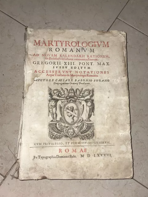 Interessante Libro Antico :Cinquecentina Martyrologivm 1586