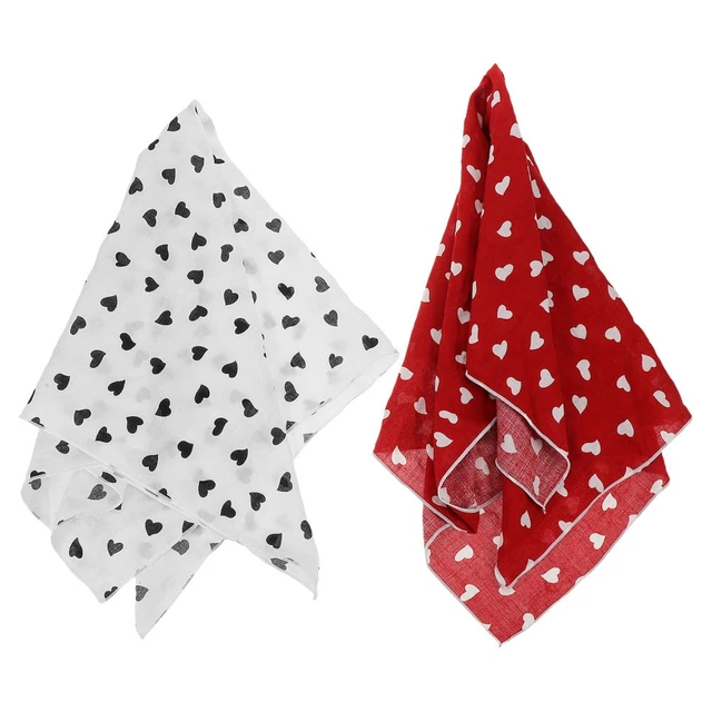 Lot De 5 Foulards En Polyester - Couleurs Rose, Beige, Vert, Rouge, Bleu Ciel, Occasion Très Bon état