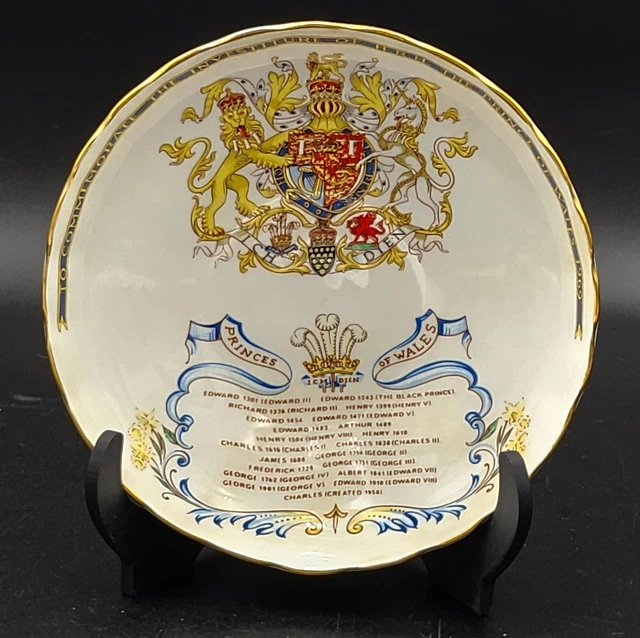 AYNSLEY 1969 HRH Prince Charles Of Wales Commemorate Investiture Bone China Bowl