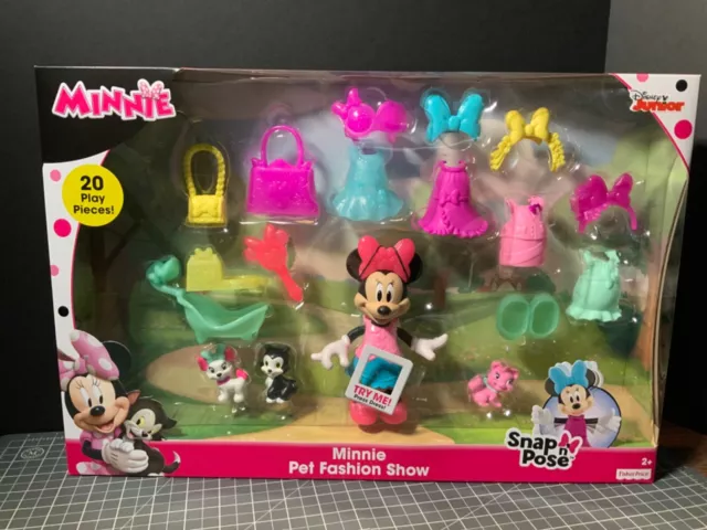 Disney Junior Minnie Mouse Pet Fashion Show Snap N Pose by Fisher Price play set