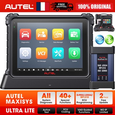 Autel 2022 Autel Ultra Lite MS919 MS909 Elite II Outil Diagnostic Programmation écu FR 
