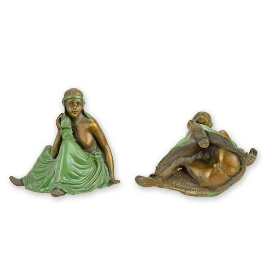 Un bronze viennois d'un chien assis, 19e/20e siècle in Germany