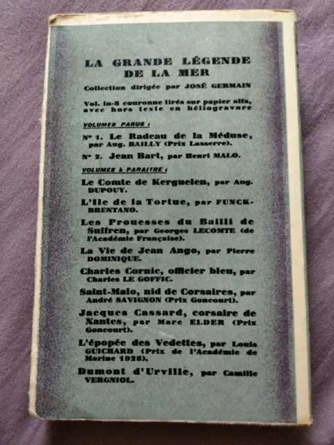 Livre Ancien 1929 La Grande Légende De La Mer Jean Bart / Henri Malo 2