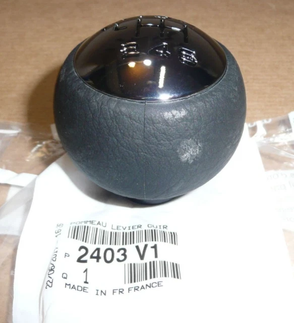 Pommeau De Levier De Vitesse Chrome 2403.CN Pour Peugeot, Citroën (Partner, 307, Berlingo, Etc.)