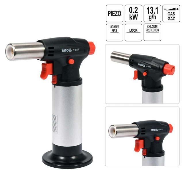 GAS BURNER BLOW Torch Bunsen Burner Blowtorch Piezo Ignition Butane Gas