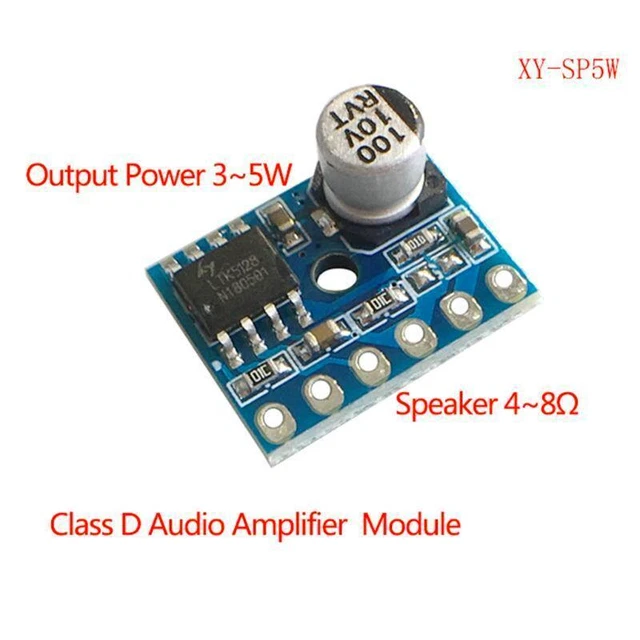 Mini Digital Amp Board 5W Mono Audio Module - XY-SP5W 5128 - Class D Power