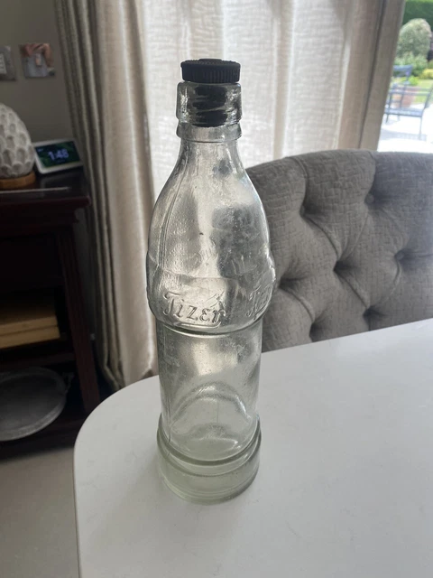 Vintage Tizer  Glass Bottle With Stopper  Reg’d no: 718392