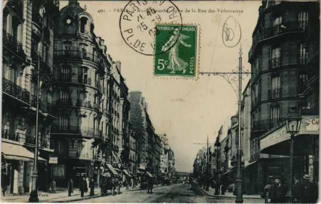 CPA PARIS 15e Rue Lecourbe, prise de la Rue des Volontaires (65991)