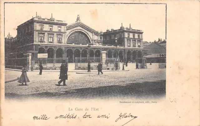 CPA 75 PARIS LA GARE DE L'EST (dos non divisé)