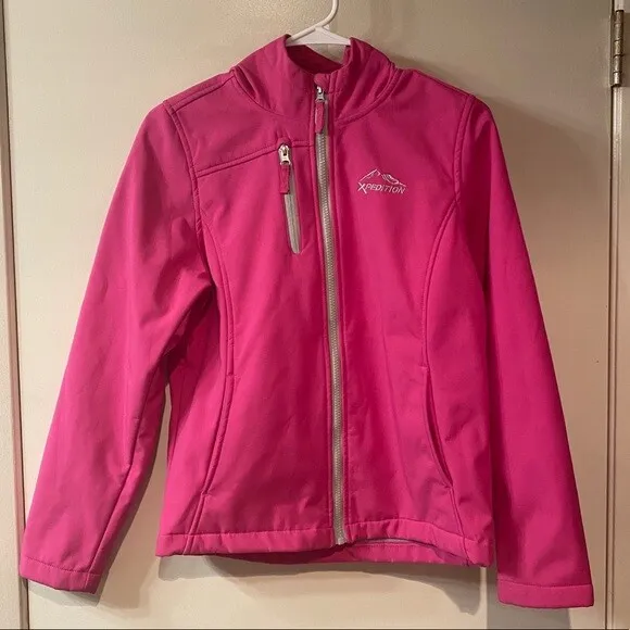 Girls Mountain Xpedition Pink Camellia Softshell Jacket Girls Size XL