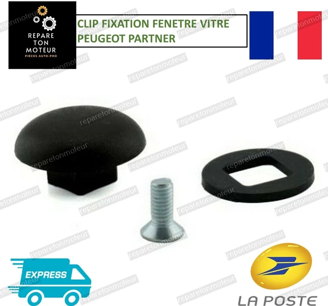 Lot De 3 Clips De Fixation Fenêtre Latérale Compatible Berlingo B9 Partner - 857379