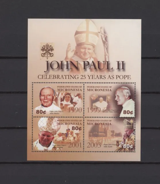 S45724 Micronesia 2003 MNH Papst Johannes Paul II S/S