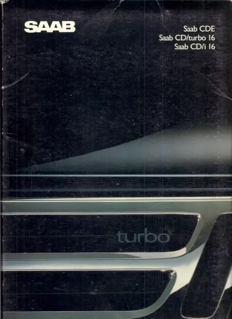 Saab 9000 CD Saloon 1988-89 UK Market Sales Brochure i16 SE Turbo S CDE