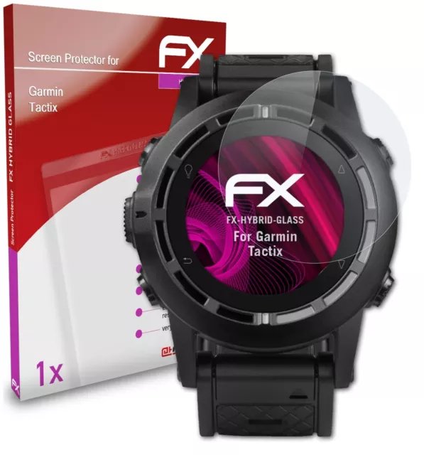 atFoliX Glasfolie für Garmin Tactix Panzerfolie 9H Schutzpanzer