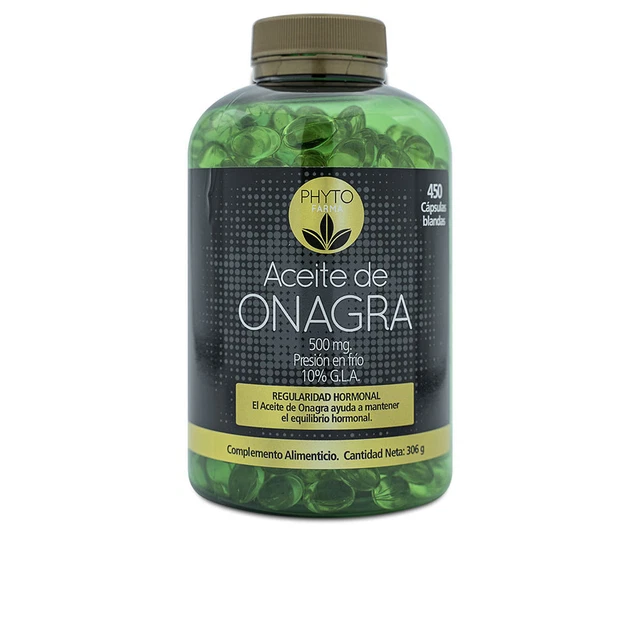 Salud Phytofarma unisex PERLAS aceite de onagra 450 cápsulas blandas de 700 mg