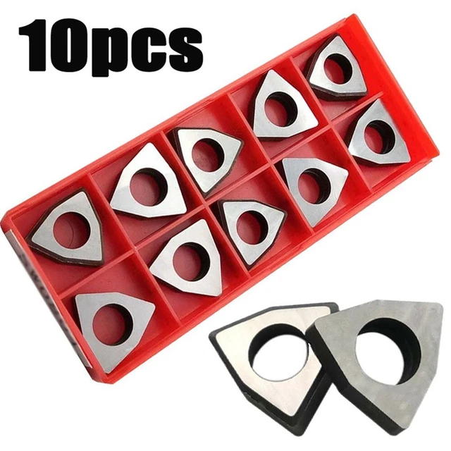 10Pcs MW0804 Carbide-Shim Trigon For WNMG0804 Insert Turning Tool Holder Boring