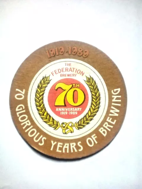 Vintage NORTHERN FEDERATION BREWERY - 70 yrs   Cat No'392 Beer mat / Coaster