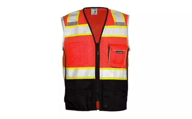 Kishigo Premium Black Series Vest 1715 | Fluorescent Red | 2X-Large