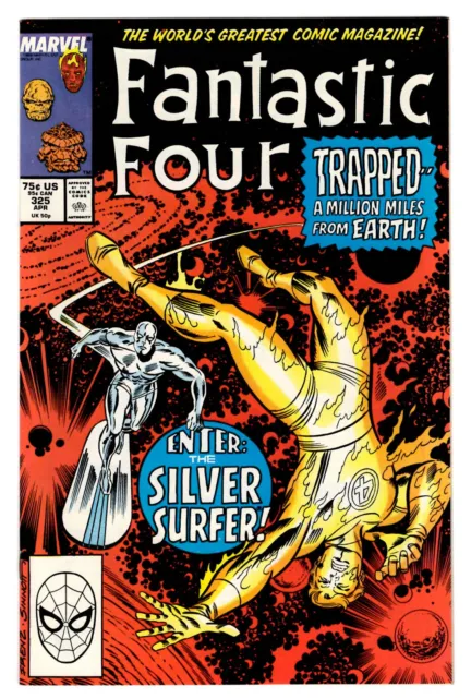 Fantastic Four #325 - April 1989 - HIGH GRADE Copper Age - Silver Surfer & Kang