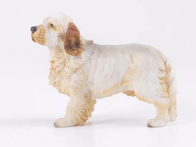 Vintage Clumber Spaniel Dog Resin Figure Figurine