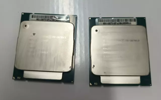 Matching Pair Intel Xeon E5-2670 V3 2.30GHz 12 Cores 30MB Cache SR1XS PROCESSOR