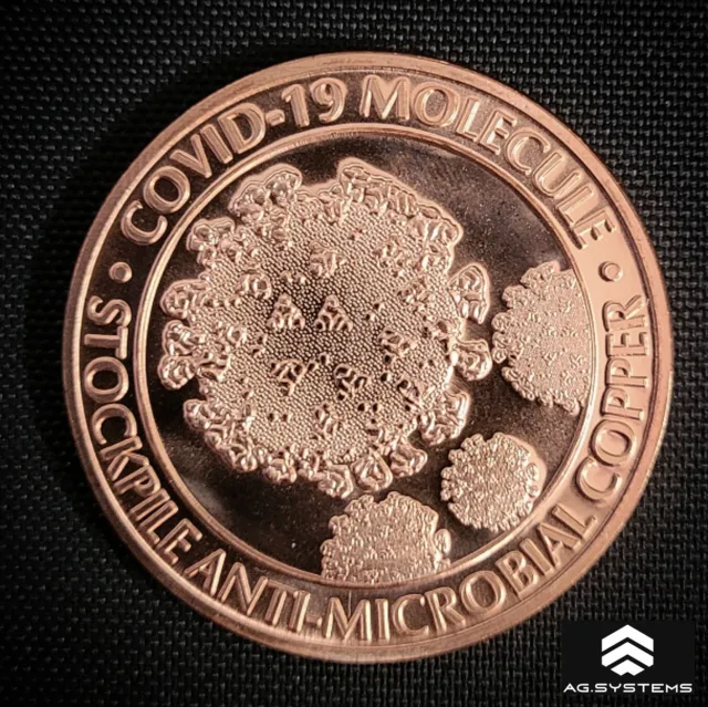 1oz C-19 MOLECULE / ANTI-MICROBIAL Copper Coin (AVDP) 999 fine Round USA