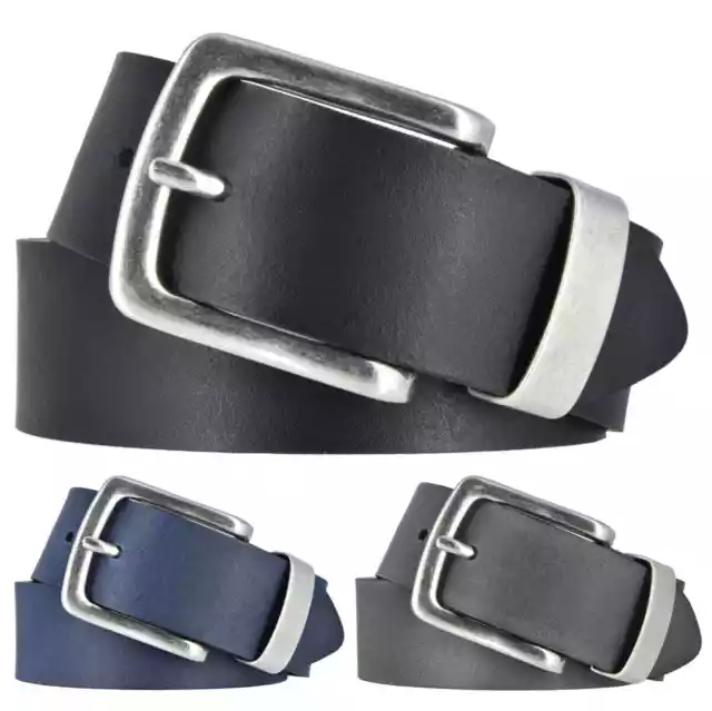 BERND GÖTZ Ledergürtel Herren Gürtel schwarz, grau o. blau 40 mm Leather Belt