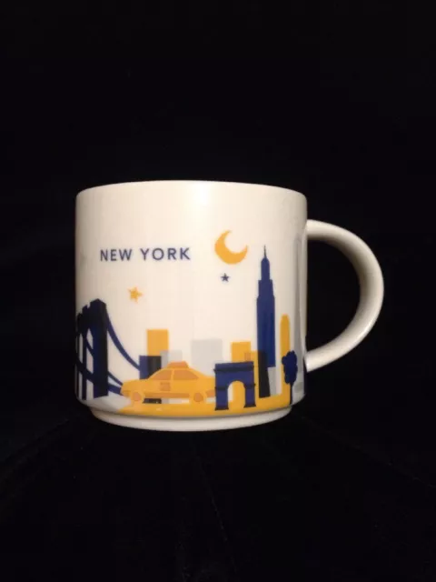 Starbucks New York YAH Mug You Are Here NYC Brooklyn Subway Liberty Taxi UK Post