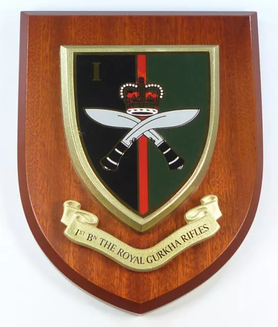 1St Bn Royal Gurkha Rifles Deluxe Uk Made Veterans Mess Plaque